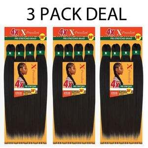 X-Pression 4X Pre-Stretched Braid 38" African Collection 3 Pack Deal